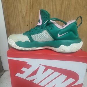 Nike Green and Pink Athletic Shoes